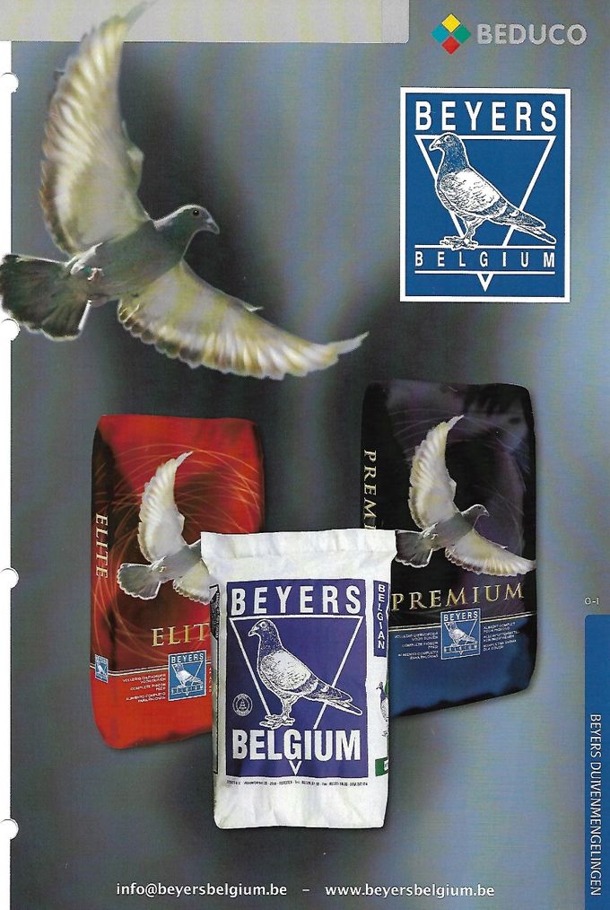 voeder voor duiven van het merk Beyers
we hebben de standaard soorten en premium voeder altijd in de winkel maar de elite versie is op bestelling te krijgen